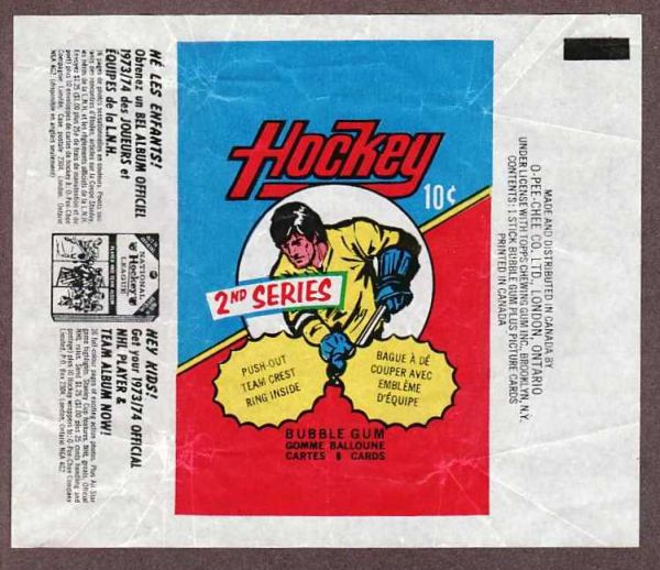 1973-74 OPC Hockey Wrapper
